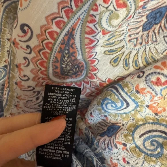 Zac & Rachel Multicolor Paisley Square-Neck Blouse - Picture 6 of 7